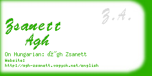 zsanett agh business card